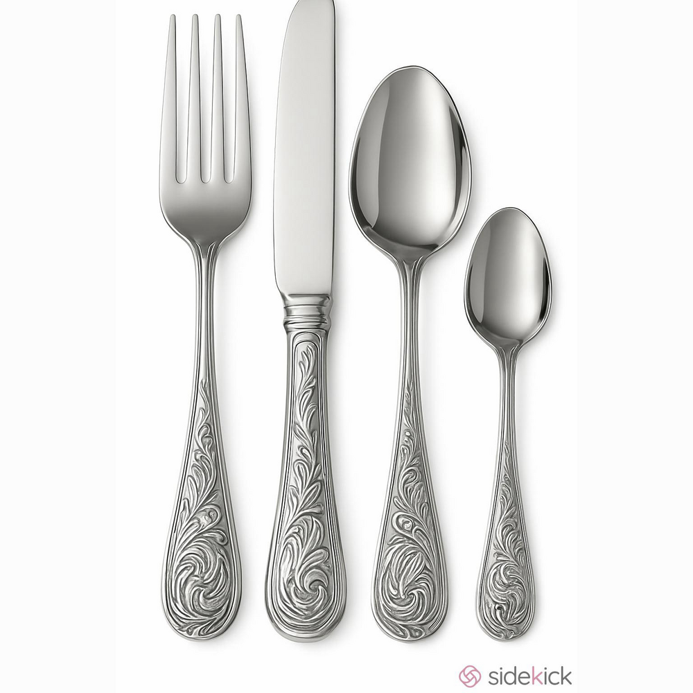 Ralph Lauren 4 set Replacement cutlery stainless Romance pattern pre owned.